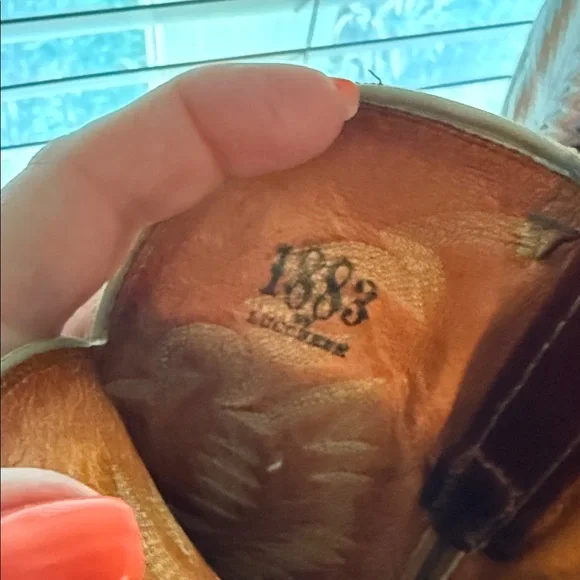 Men's Tony Lama Western Leather Boots - Brown and Tan 8.5 - Picture 7 of 7